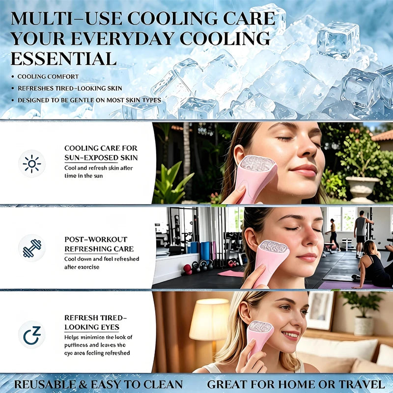 Ice Roller for Face and Gua Sha Facial Tool Set, Ice Face Roller Reduces Puffiness Relieves Migraines Skin Care Tools, Self Care